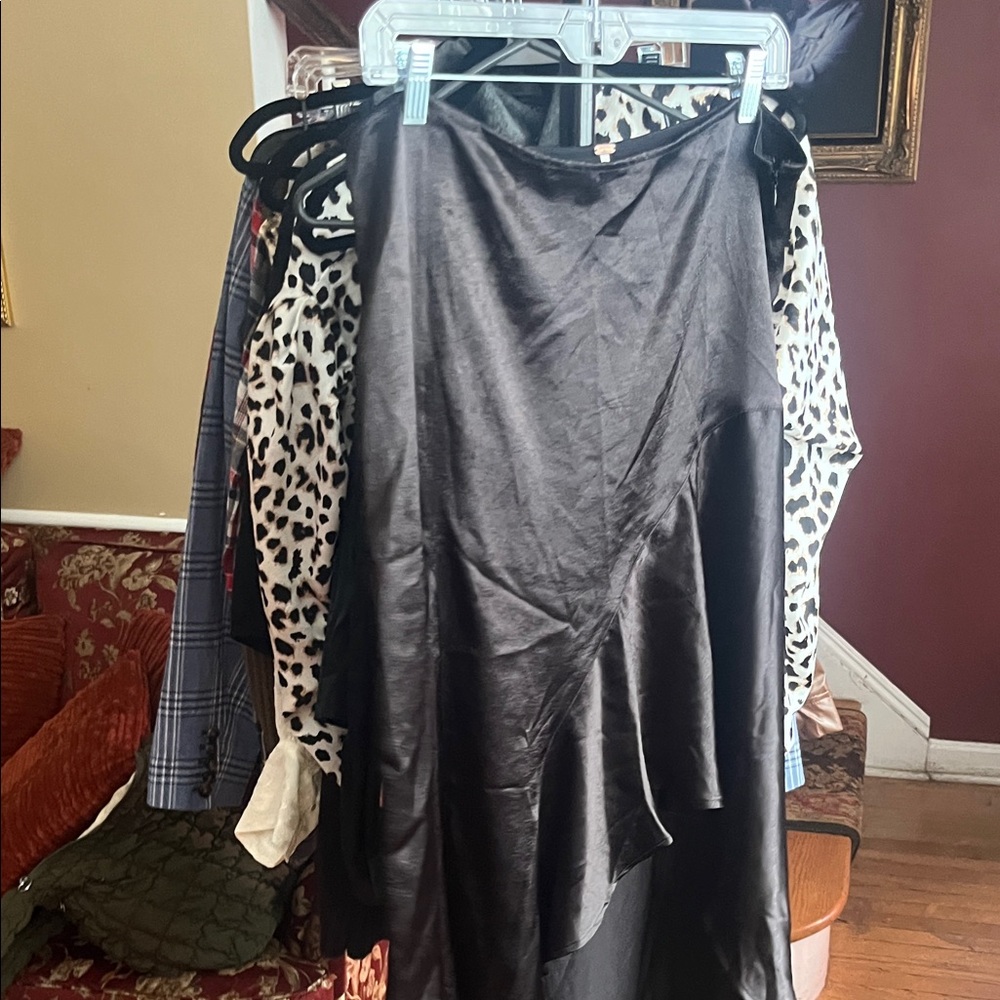 Free People Black Asymmetrical Skirt
